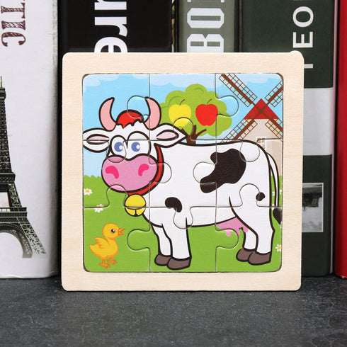 Early education puzzle puzzle toy enlightenment cognition cartoon wooden puzzle